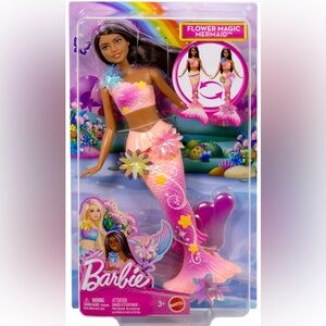 Barbie Flower Magic Mermaid Doll with Hombre Tail - NEW